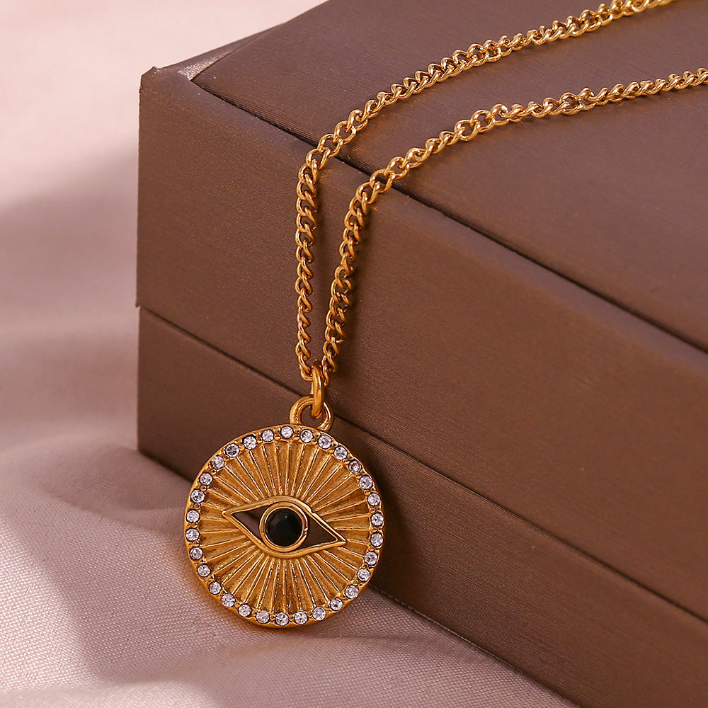Minimalist Black Eyes Necklace
