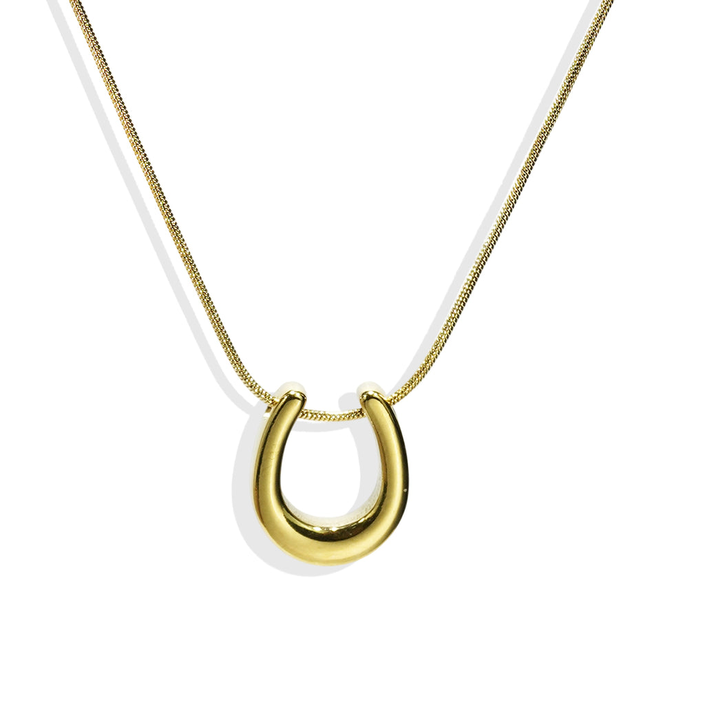 18K Gold Plated U Shaped Necklace