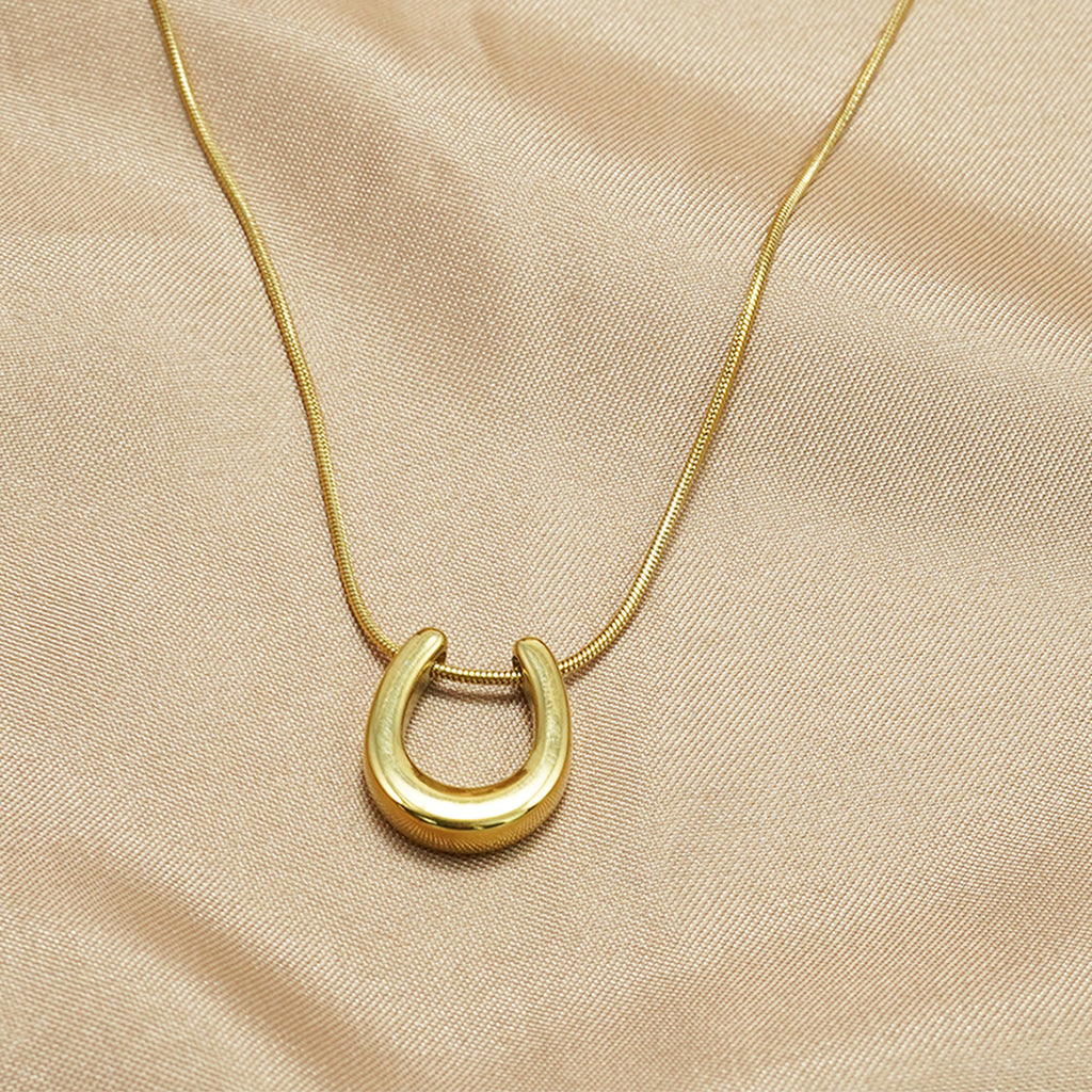 18K Gold Plated U Shaped Necklace