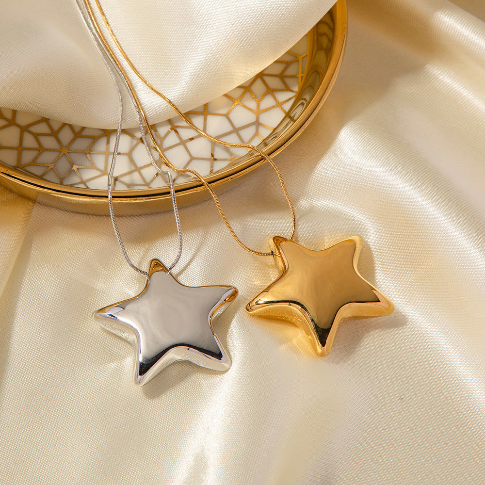 18K Gold Plated Five-pointed Star Necklace